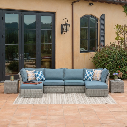 Ensemble sofa extérieur Kavala 8 pièces 