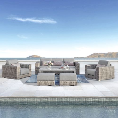 Ensemble sofa extérieur 6 pièces Eden ( GRIS ) 