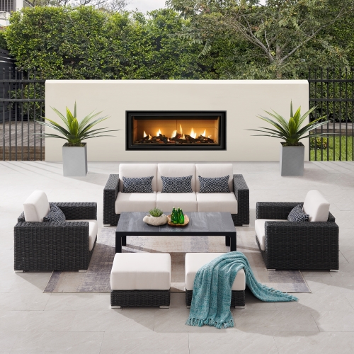Ensemble sofa extérieur Eden pièces ( charcoal )