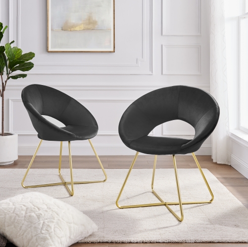 Chaises d'intérieur Scotti  (2) velours noir