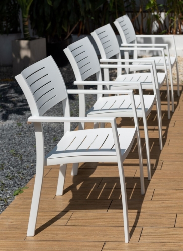 Chaises extérieur Port Nelson  blanche ( 4 )
