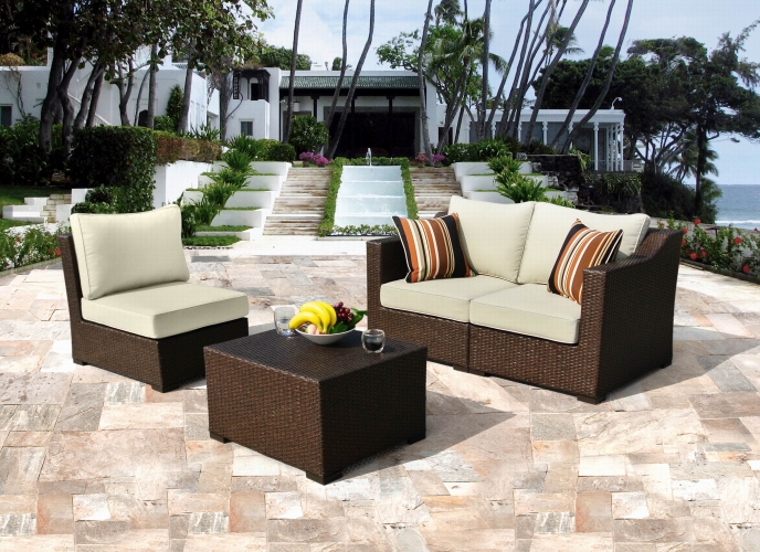 Ensemble sofa extérieur Settina 4 pièces