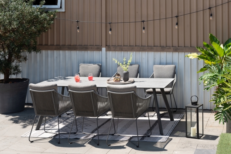 Ensemble repas extérieur Opal 7 pièces 