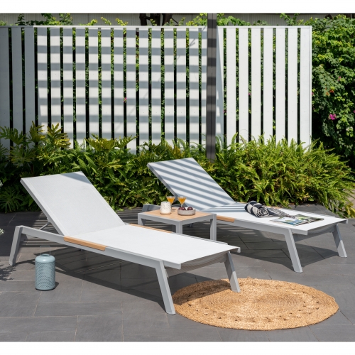 Ensemble chaises longues Panama 3 pièces